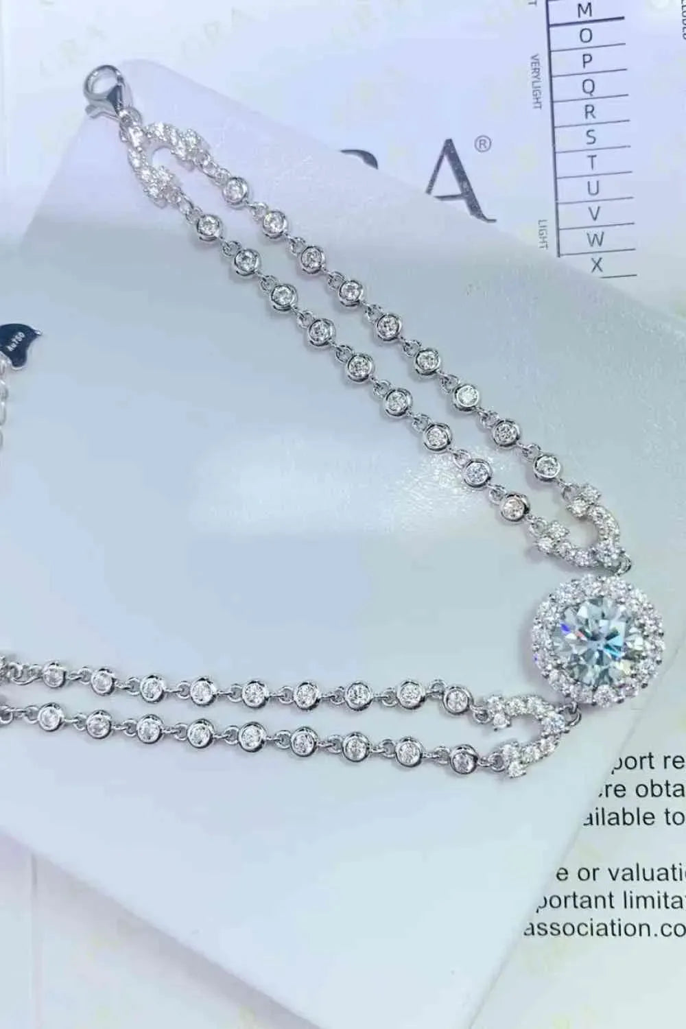 2 Carat Moissanite Double-Layered Bracelet Moissanite - Tophatter Daily Deals